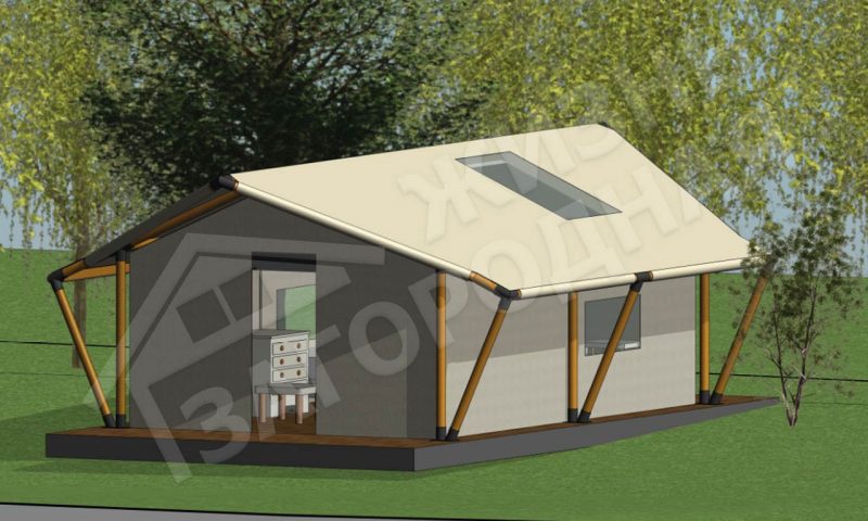 Модель W01 Cottage. Купить глемпинг тент-палатку от компании "Загородная Жизнь"